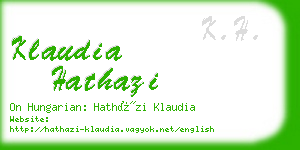 klaudia hathazi business card